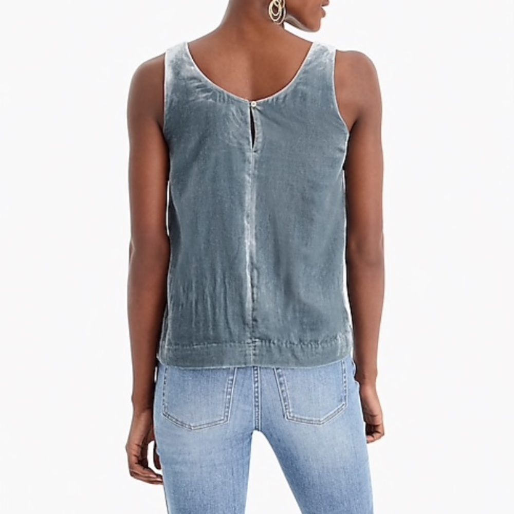 J. Crew Black Velvet Tank Top - Picture 5 of 7